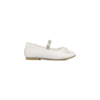 Ballerine bianche da bambina con strass sul cinturino Le scarpe di Alice, Ballerine da Bambina, SKU k223000082, Immagine 0